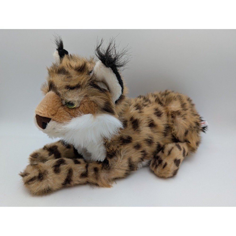 Aurora Lynx Plush Brown Spotted Wild Cat Stuffed Animal Ear Tufts